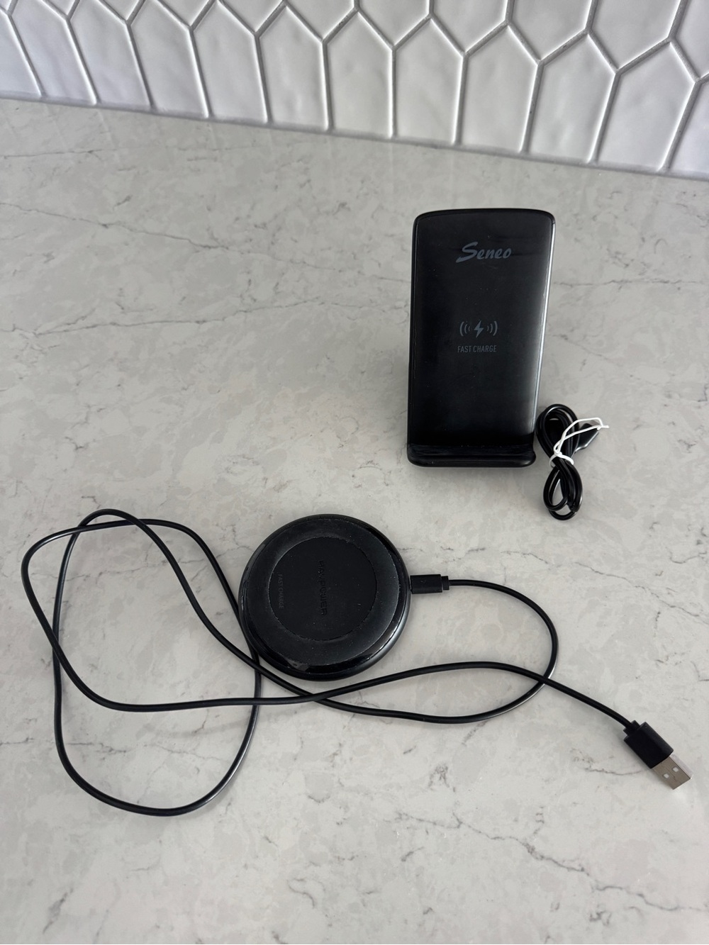 2 pack wireless chargers: stand & pad